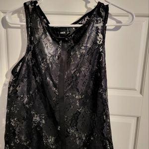 Black Asos sheer floral top